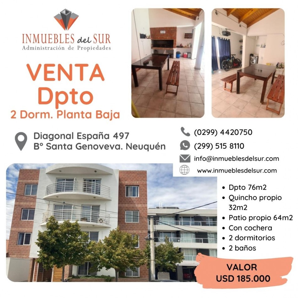 Departamento 2 dormitorios en Neuquen