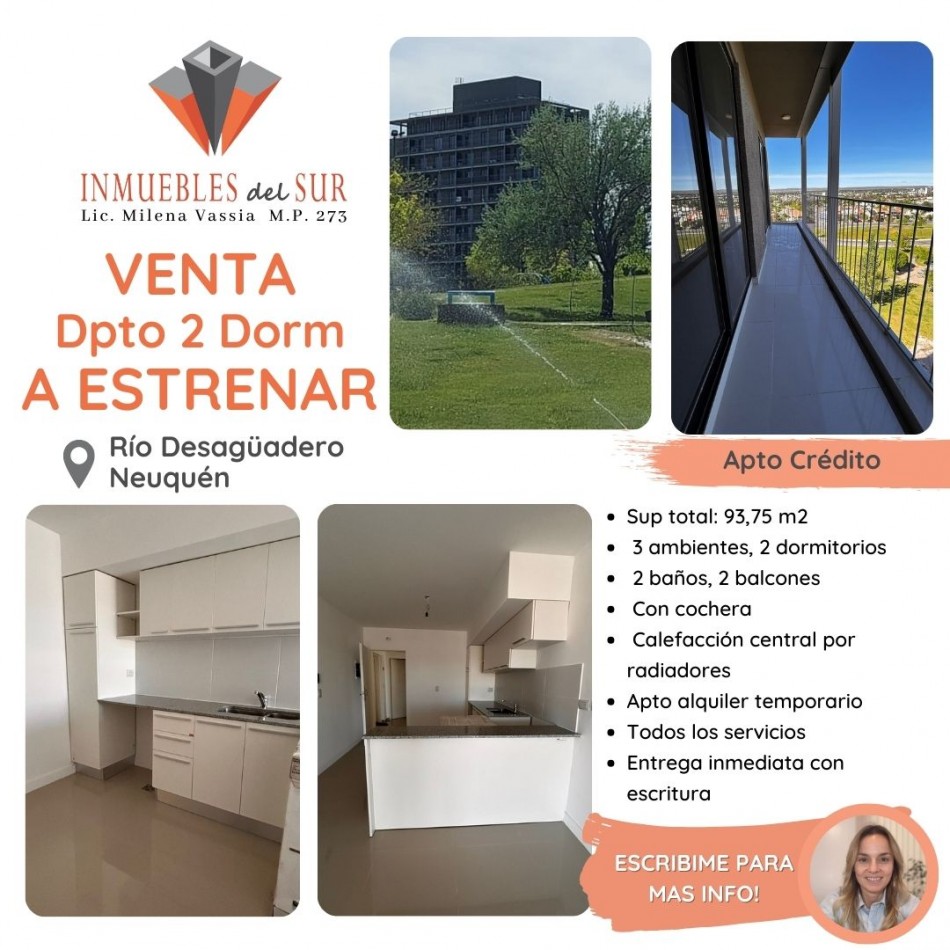 VENTA departamento de 2 dormitorios A ESTRENAR - Neuquen