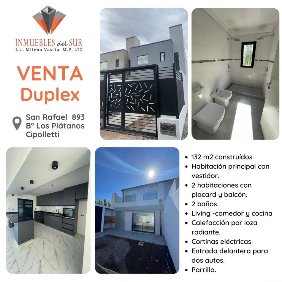 Duplex 3 dormitorios en Cipolletti